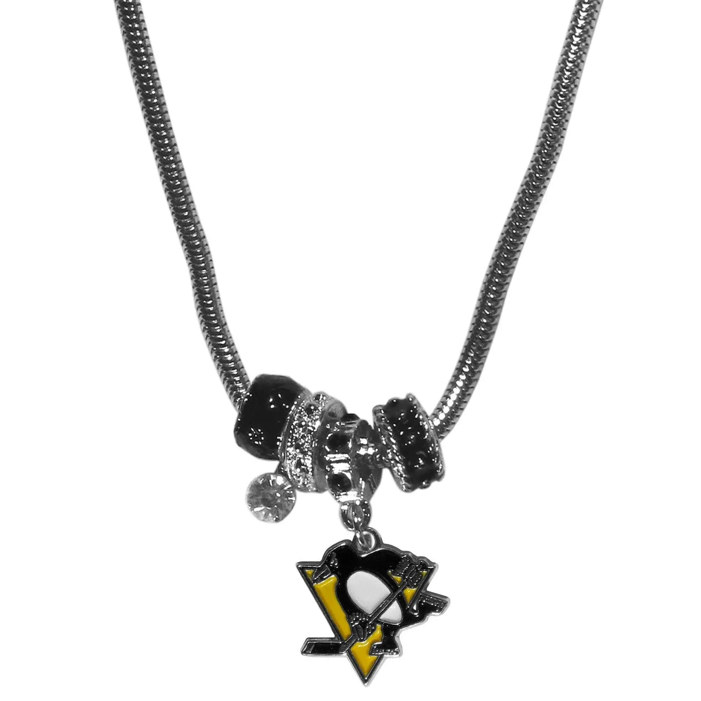 Pittsburgh Penguins® Euro Bead Necklace - Siskiyou Buckle - Flyclothing LLC