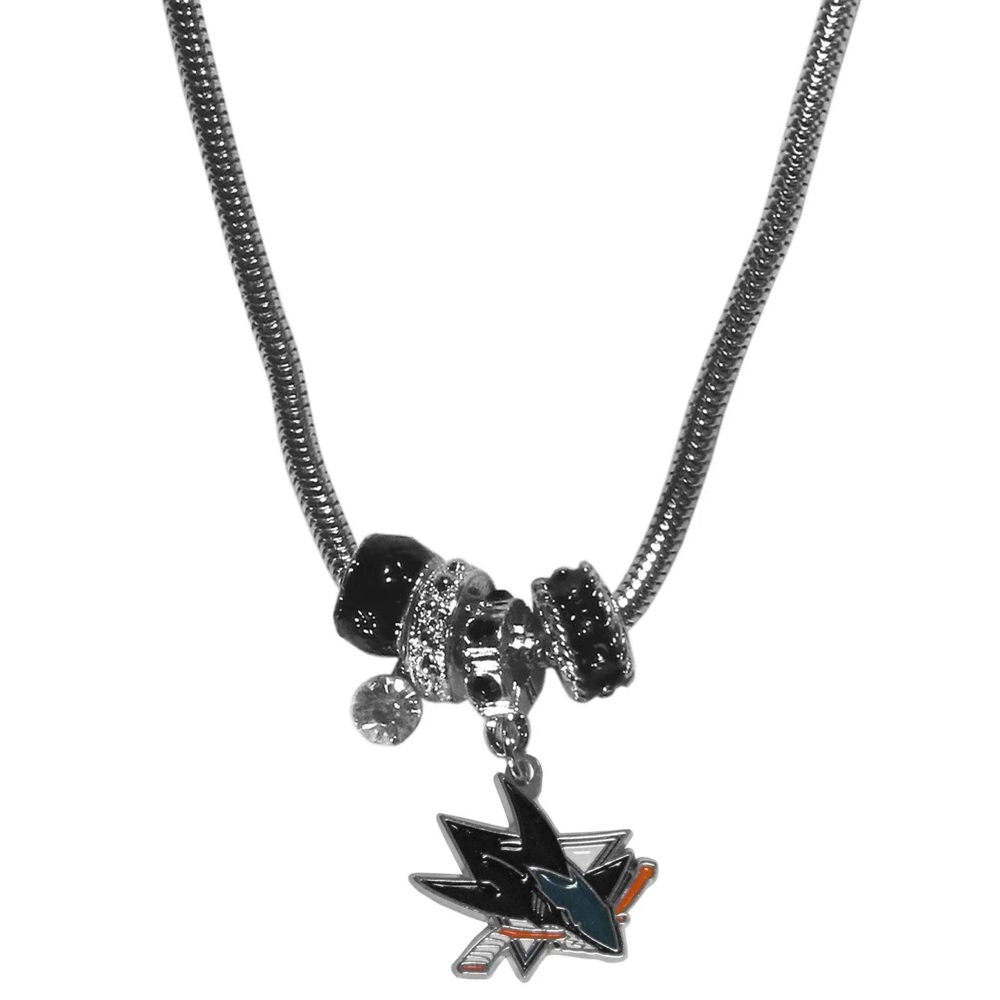 San Jose Sharks® Euro Bead Necklace - Siskiyou Buckle - Flyclothing LLC