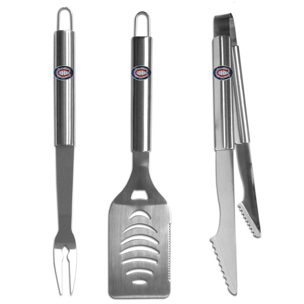 Montreal Canadiens® 3 pc Stainless Steel BBQ Set - Flyclothing LLC