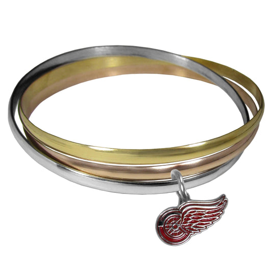 Detroit Red Wings® Tri-color Bangle Bracelet - Flyclothing LLC