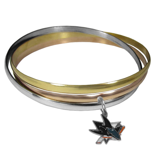 San Jose Sharks® Tri-color Bangle Bracelet - Flyclothing LLC