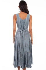 Scully ASH GREY LACE FRONT DRESS - Scully Leather - Flyclothing LLC