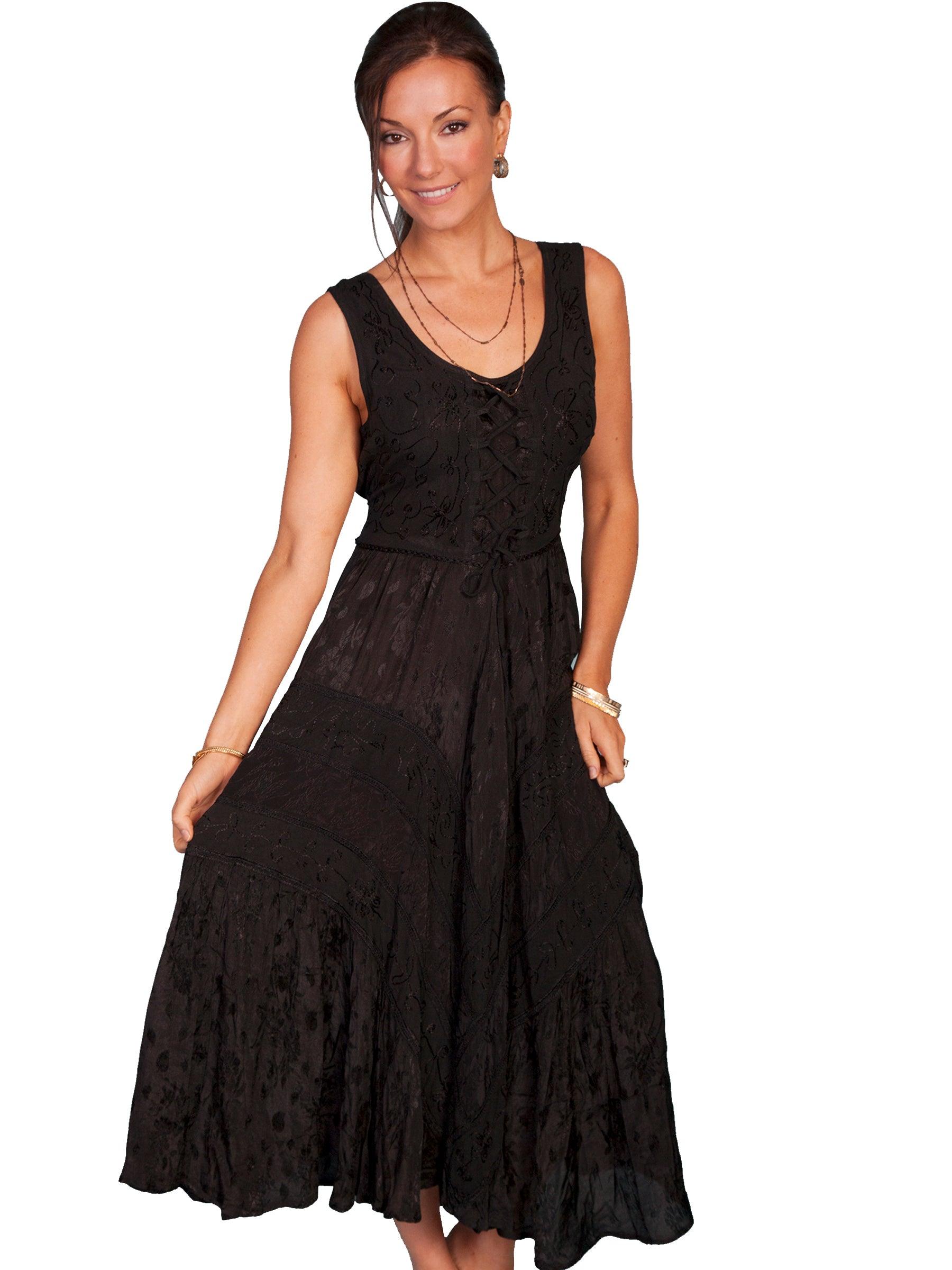 Scully BLACK LACE FRONT DRESS - Flyclothing LLC