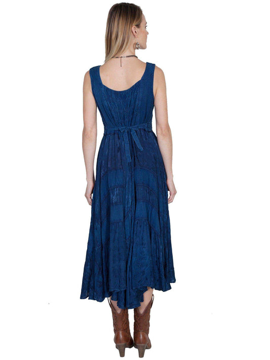 Scully BLUE LACE FRONT DRESS - Scully Leather - Flyclothing LLC