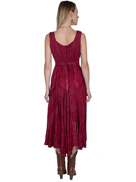 Scully BURGUNDY LACE FRONT DRESS - Flyclothing LLC