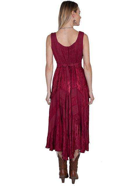 Scully BURGUNDY LACE FRONT DRESS - Scully Leather - Flyclothing LLC