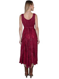 Scully BURGUNDY LACE FRONT DRESS - Scully Leather