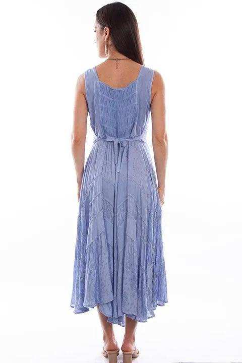 Scully Leather Light Sky Blue Lace Front Dress - Scully Leather - Flyclothing LLC