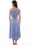 Scully Leather Light Sky Blue Lace Front Dress - Scully Leather