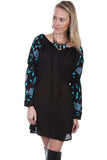 Scully BLACK L/S EMBROIDERED DRESS - Scully Leather - Flyclothing LLC