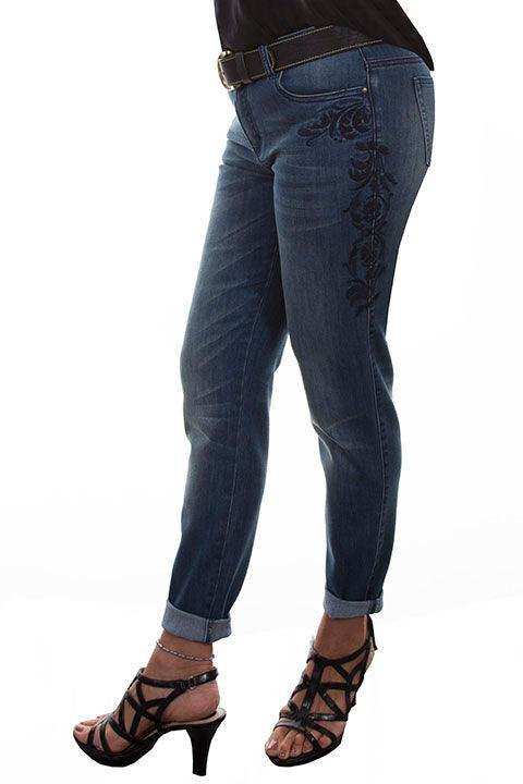 Scully BLUE TONAL EMBROIDERED JEANS - Scully Leather - Flyclothing LLC