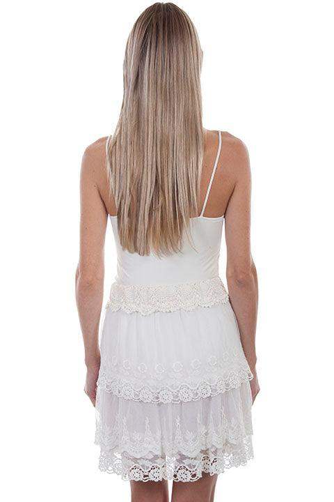 Scully NATURAL TIERED LACE SKIRT(ELASTIC WAISTBAND) - Scully Leather - Flyclothing LLC