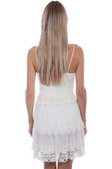 Scully NATURAL TIERED LACE SKIRT(ELASTIC WAISTBAND) - Flyclothing LLC
