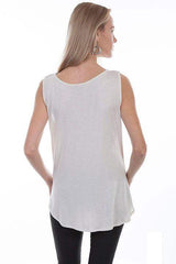 Scully IVORY EMB. TANK - Scully Leather - Flyclothing LLC