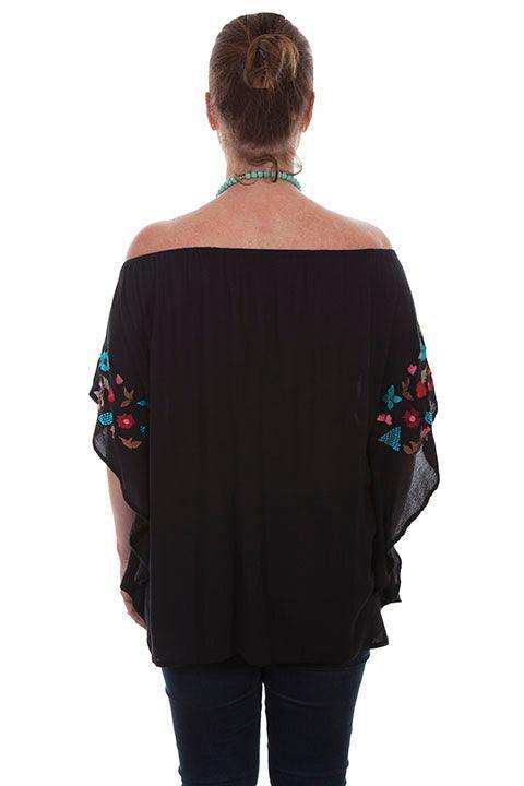 Scully BLACK EMB. BLOUSE - Scully Leather - Flyclothing LLC