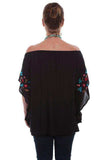 Scully BLACK EMB. BLOUSE - Scully Leather - Flyclothing LLC