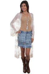 Scully DENIM DESTRUCTED EMB DENIM SKIRT - Scully Leather - Flyclothing LLC