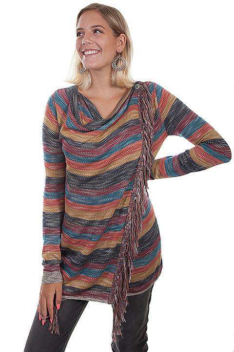 Scully MULTI FRINGE CROSSOVER STYLE W/BUTTONS - Scully Leather - Flyclothing LLC