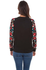 Scully Leather Black Embroidered Bomber Womens Jacket - Flyclothing LLC