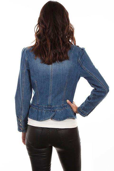 Scully DENIM PEPLUM DENIM JACKET - Scully Leather - Flyclothing LLC