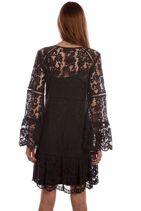 Scully Lace Dress with Flare Sleeves - Scully Leather