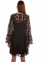 Scully Lace Dress with Flare Sleeves - Scully Leather