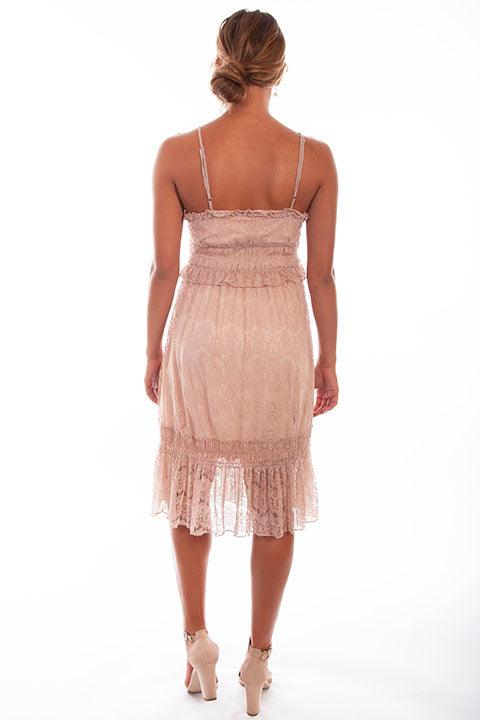 Scully ROSE LINED TIERED LACE DRESS W/ADJ. STRAP - Flyclothing LLC