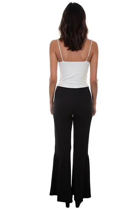 Scully BLACK BELL BOTTOM PULL UP PANT - Scully Leather - Flyclothing LLC