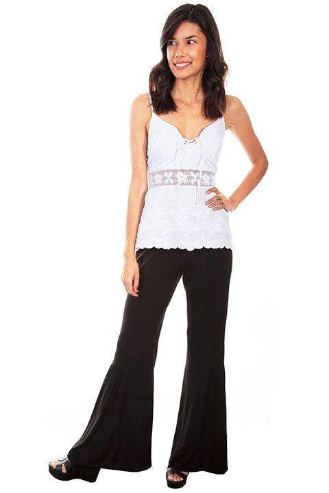 Scully BLACK BELL BOTTOM PULL UP PANT - Scully Leather - Flyclothing LLC