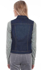 Scully DENIM VEST W/LACE UP FRONTS - Flyclothing LLC