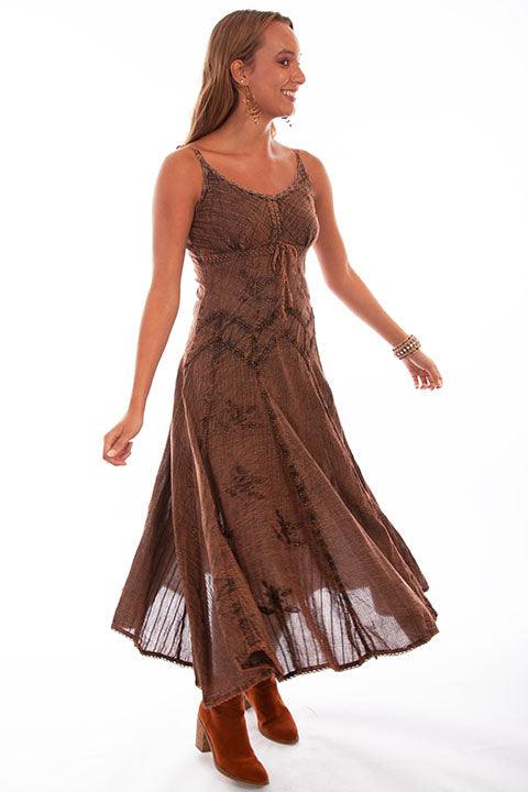 Scully COPPER LONG COTTON DRESS - Flyclothing LLC