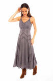 Scully Leather 100% Cotton Grey Long Cotton Dress - Scully Leather