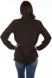 Scully BLACK COLORFUL EMB CONTRAST STITCH OVERSHT - Scully Leather - Flyclothing LLC