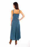 Scully Leather 100% Rayon Electric Blue Long Rayon Dress - Scully Leather