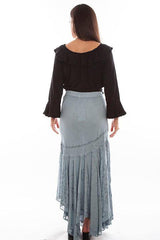 Scully Leather Ash Grey Rayon Skirt - Flyclothing LLC