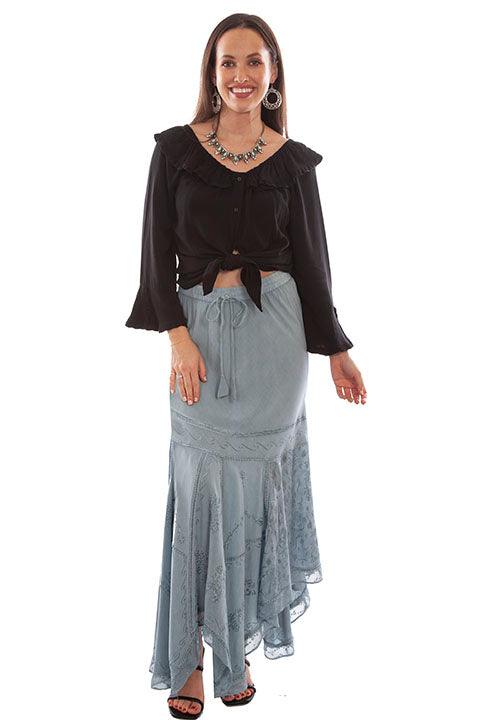 Scully Leather Ash Grey Rayon Skirt - Flyclothing LLC