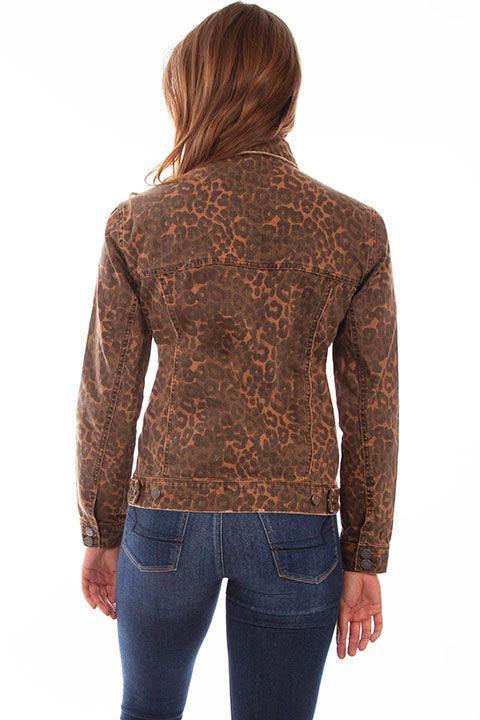 Scully LEOPARD DENIM JACKET - Scully Leather