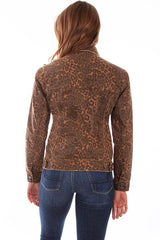 Scully LEOPARD DENIM JACKET - Scully Leather