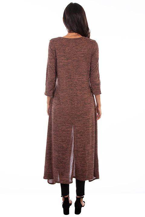 Scully MOCHA HI/LO DRAPE PULL OVER TOP - Scully Leather - Flyclothing LLC