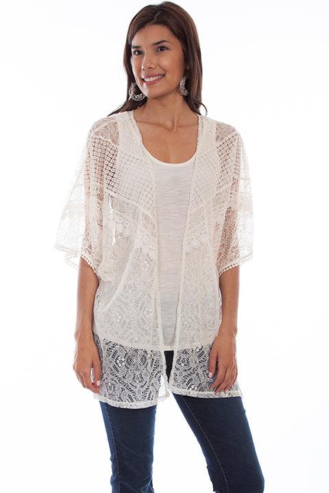 Scully SAND LACE CARDIGAN W/JERSEY TANK - Flyclothing LLC