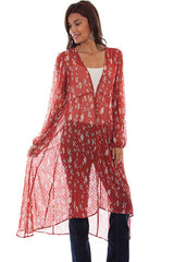 Scully SPICE PRINTED SWISS DOT DUSTER - Flyclothing LLC