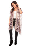 Scully CAFE PRINTED LACE CROCHET TRIM DUSTER - Scully Leather