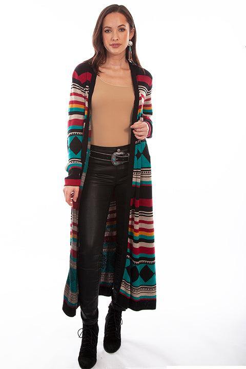 Scully MULTI AZTEC STRIPE SWEATER CARDIGAN - Flyclothing LLC
