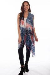 Scully RED WHITE & BLUE AMERICANA VEST - Scully Leather - Flyclothing LLC