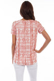 Scully ROSE LATTICE SLEEVE TIE FRONT TOP - Scully Leather