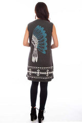 Scully CHARCOAL INDIAN HEADDRESS DUSTER - Scully Leather - Flyclothing LLC