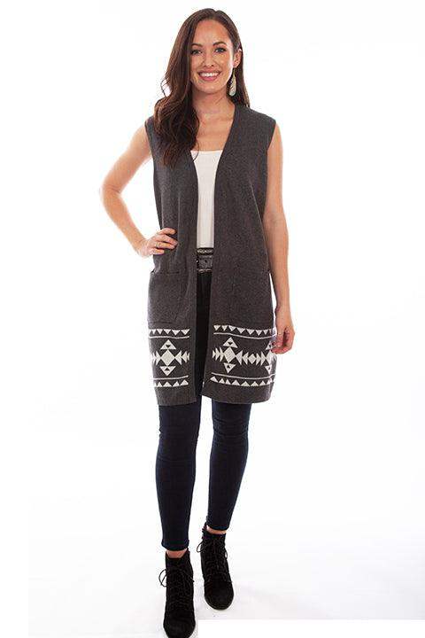 Scully CHARCOAL INDIAN HEADDRESS DUSTER - Scully Leather - Flyclothing LLC