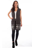 Scully CHARCOAL INDIAN HEADDRESS DUSTER - Scully Leather