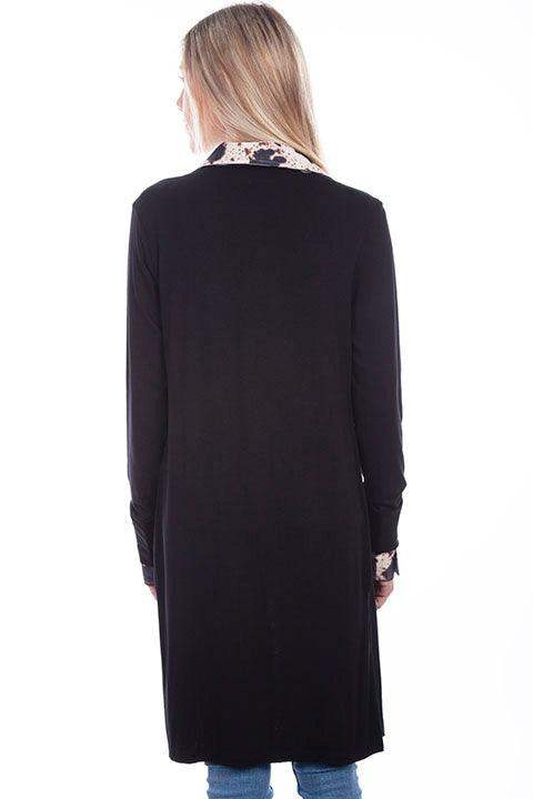 Scully BLACK SIDE SLIT CARDIGAN - Scully Leather - Flyclothing LLC