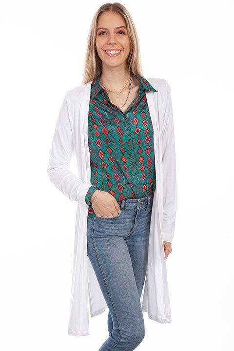 Scully WHITE SIDE SLIT CARDIGAN - Scully Leather - Flyclothing LLC